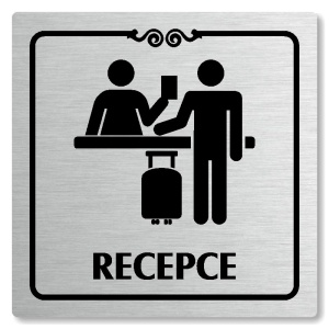 Recepce, 100x100mm, stříbrná, Texas